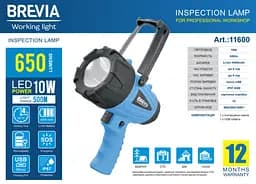 Ліхтар інспекційний Brevia LED 500М 10W LED 650lm 4400 mAh microUSB - мініатюра 5
