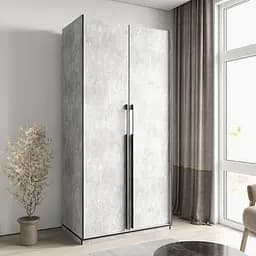 Шкаф для одежды Flamecame в спальню с полочками на 2 двери FR-13