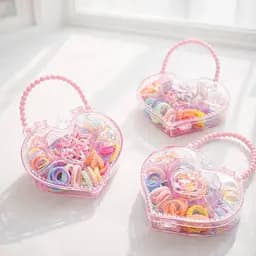 Набір аксесуарів для волосся в боксі серце 3 в 1