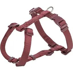 Шлея Trixie Premium H-harness для собак XS-S 30-44 см 10 мм бордовый