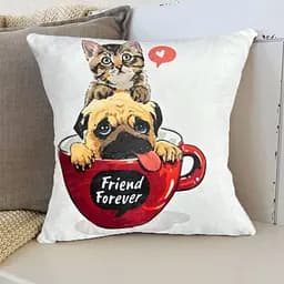 Подушка велюрова декоративна 3D Friend Forever 35х35 см