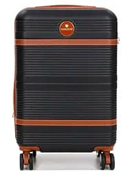 Валіза маленька S ABS-пластик Worldline Airtex 629 56×36×22см 38л Чорна - мініатюра 3