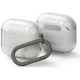 Чохол з карабіном Ringke Air Glitter для AirPods 4 2024 Clear - мініатюра 2