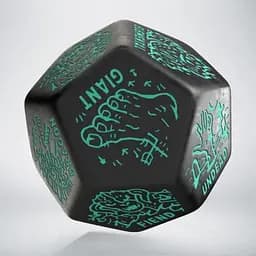 Кубик Q-Workshop Monster Generator Die: Black&Turquise (12VMRG02)