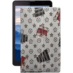 Чохол StatusCASE з екошкіри для планшету Sigma Tab A801 4G Луі-Вітон-білий