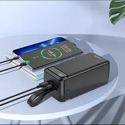 Повербанк чорний із швидкою зарядкою зовнішній акумулятор Power bank BOROFONE BJ14D 50000mAh PD22 5W - мініатюра 5