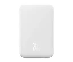 Портативне бездротове ЗУ - зовнішній акумулятор Baseus Magnetic Mini 20W 10000 mAh (PPCX070002) білий - мініатюра 6