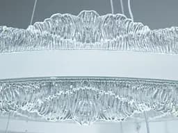 Стильна підвісна LED-люстра для вітальні Diasha D8750-600+400WH, біла, 140W, 7700 lm - мініатюра 5