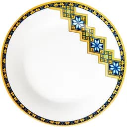 Тарелка S&T Вышиванка желто-голубой ромб (30001-006)