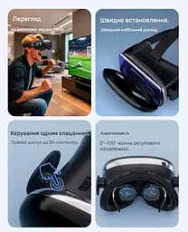 3D окуляри віртуальної реальності Shinecon G18 для смартфонів 4.7-7.0" (Білий) - мініатюра 5