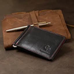 Шкіряний зажим для грошей GRANDE PELLE 12х8х0.7 см acs0018644 - мініатюра 10