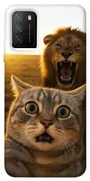 Чехол itsPrint Shocked cat and lion для Xiaomi Poco M3