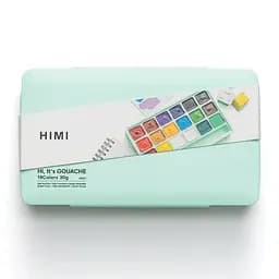 Набор гуашевых красок Jelly Cup 18×30 мл зеленый пластиковый пенал HIMI