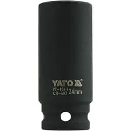 Головка торцева ударна 6-гранна Yato подовжена квадрат 1/2" М= 24 мм L= 78 мм (YT-1044)