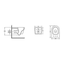 Унітаз підвісний Qtap Swan ULTRA QUIET із сидінням SLIM DUROPLAST/ SOFT-CLOSE/ QUICK RELASE QT16335179W - мініатюра 6