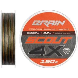 Шнур Brain Scout 4X 150m (camo) 0.163mm 9.8kg
