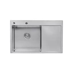 Кухонная мойка Kroner KRP Gebürstet - 7849LHM (3,0/1,0 мм) CV025275, Нержавеющая сталь