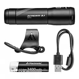 Ліхтар велосипедний передній Mactronic Scream 3.1 (1000 Lm) USB Rechargeable (ABF0164) - мініатюра 3