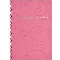 Книга записная Buromax Barocco в клеточку А6 спираль розовая 80 листов (BM.2589-610)