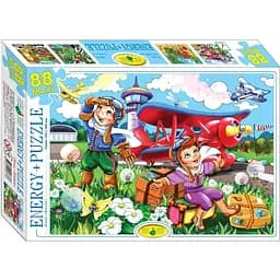 Пазл Київська фабрика іграшок Самолет Биплан 88 элементов