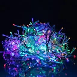 Наружная новогодняя гирлянда бахрома (белая проволока) Xmas W-2 10x0.6 м 200 LED Разноцветный