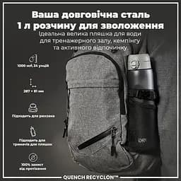 Пляшка для води ION8 1000 мл (ЕКО пляшка) BPA Free Grey (I8RF1000GRY) - мініатюра 5