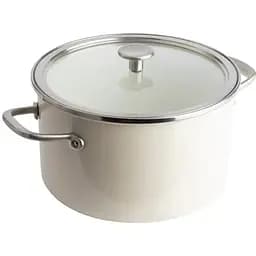 Кастрюля с крышкой KitchenAid Steel Core 24 см миндальный крем (CC003269-001)