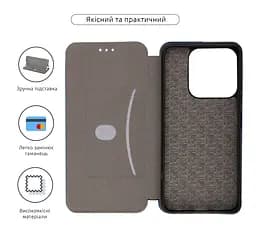 Чехол-книжка для ZTE Blade A75 4G, G-Case, синий, кожаный чехол-книга из экокожи (PU) и TPU, с магнитом, с подставкой и вместительным кардхолдером, противоударный, защита всего корпуса, ArmorStandart (ARM78998) - мініатюра 3