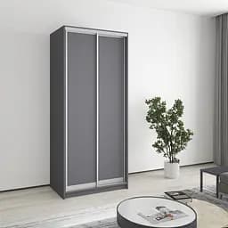 Шафа-купе дводверна MebelStar Стандарт AL 2ДСП 90x60x210 см Антрацит (MBS-2305)