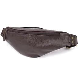 Модна сумка бананка для чоловіків із зернистої натуральної шкіри SHVIGEL 29х11х4,5 см sum0027466