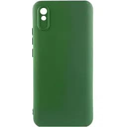 Чехол TPU Getman Liquid Silk Full Camera для Xiaomi Redmi 9A Зеленый / Dark green