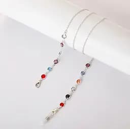 Цепочка для очков Stones silver 9867 70 см серебристая