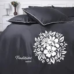 Наволочка MirSon Сатин Elit 0240 Iron grey Traditions 50х70 см сіра (2200010537826) - мініатюра 3