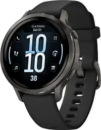 Смарт-годинник Garmin Venu 4 41 mm Слатий з чорним Silicone Band (010-03013-02)