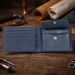 Чоловіче портмоне Tony Perotti натуральна шкіра Cortina 5012 navy (90202) Темно-синє - мініатюра 4