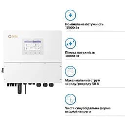 Сонячний інвертор Solis S6 20kW HV-Batteries (S6-EH3P20K-H) - мініатюра 2