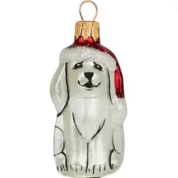 Ялинкова прикраса Санта Шоп Святковий песик скло (4820001180121)