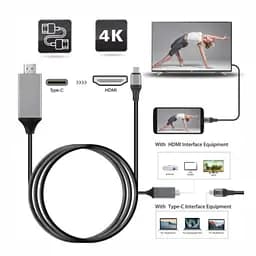 Кабель GRAND TYPE-C to HDMI HDTV 4K 2 м - мініатюра 2