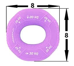 Еспандер кістьовий PowerPlay силіконовий PP-4331 Hand Grip Medium 20-25-30 кг Фіолетовий (PP_4331_Purple_(20-25-30)) - мініатюра 3