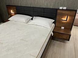 Ліжко (каркас) Perfect Home Мілтон / Milton 160 з м'яким ізголів'ям двоспальне Каштан/антрацит (PFH-091084) - мініатюра 7