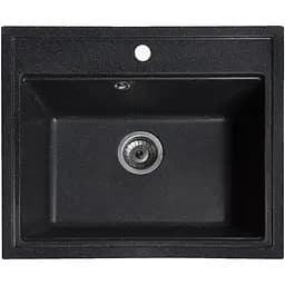 Гранітна кухонна мийка Romzha Patrat Antracit (901)