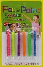 Фарба-олівець для гриму із держателем, 6 кольорів