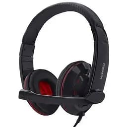 Наушники Gemix HP-220MV черный/Red 2 x Mini jack (3.5мм) накладные регулятор громкости кабель 1.8 м