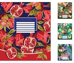 Тетради ученические 96 листов линия. 1В Floral series 5 шт. в упаковке