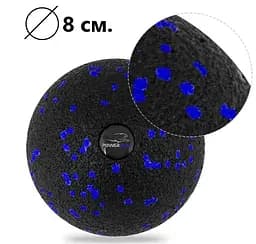 Набір для масажу та йоги PowerPlay PP_4091 EPP (2 м'ячики + валик масажер 15*5,3 см.) Blue + гумка 7,5 кг (PP_4091_Blue) - мініатюра 5