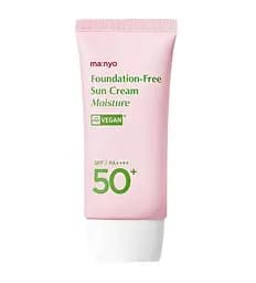 Сонцезахисний тонувальний крем для обличчя Foundation-Free Sun Cream Moisture SPF/PA++++ 50+ Manyo 50 мл