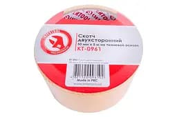 Скотч двосторонній універсальний Intertool 50 мм х 5 м тканина - мініатюра 2