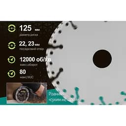 Диск алмазний Alloid Building Tools універсальний 125 мм (DS-16125) - мініатюра 8
