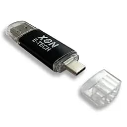 Флеш-накопичувач XON FlashDrive DuoConnect 128GB (USB 3.0 + USB Type-C) Чорний (FX3DX128MB 7577) - мініатюра 6