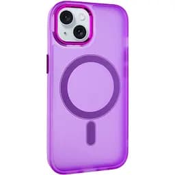 Чехол Epik TPU+PC Lily with MagSafe для Apple iPhone 15, 6.1 Purple